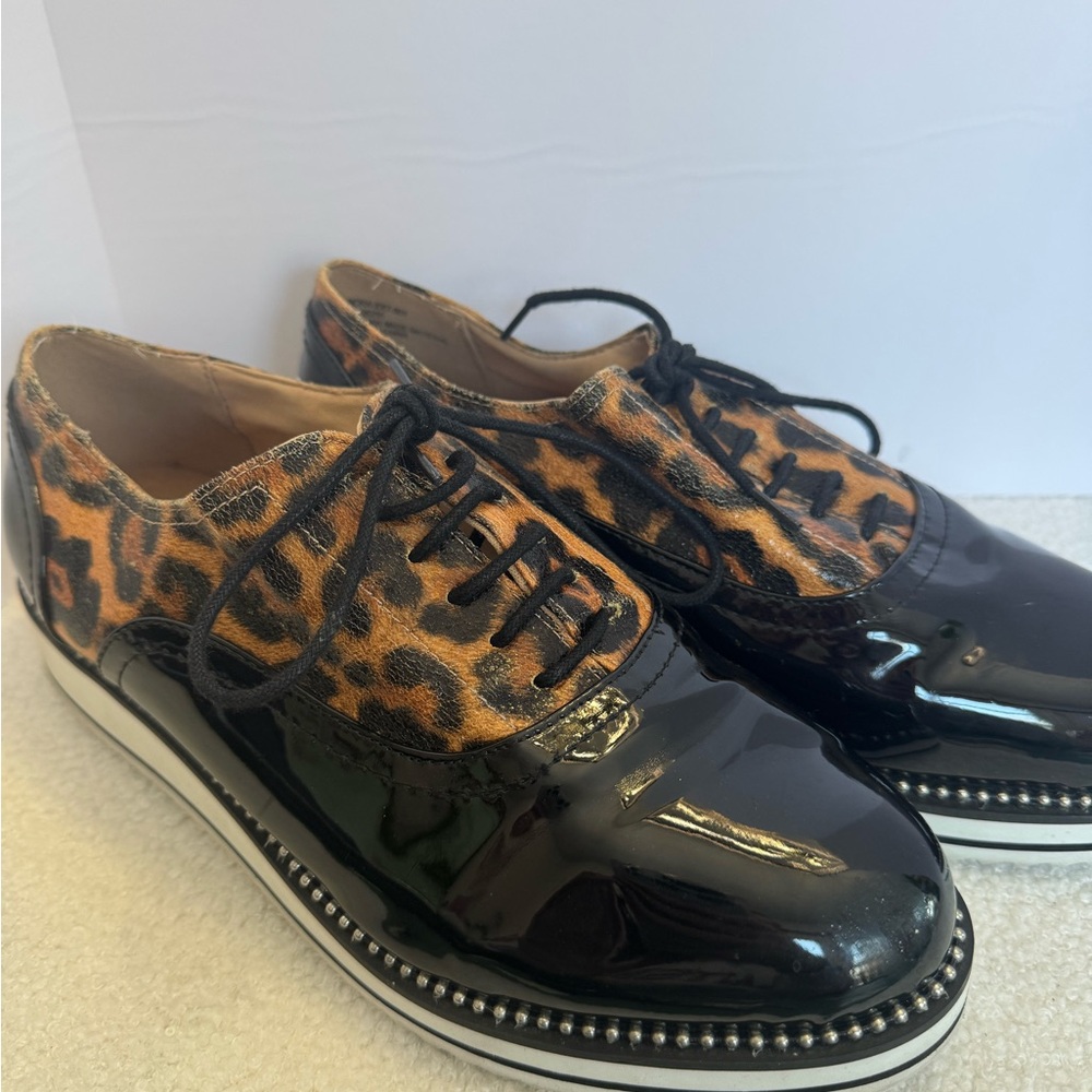 Torrid Nora leopard cheetah animal print oxford loafer shoes women’s 10 wide